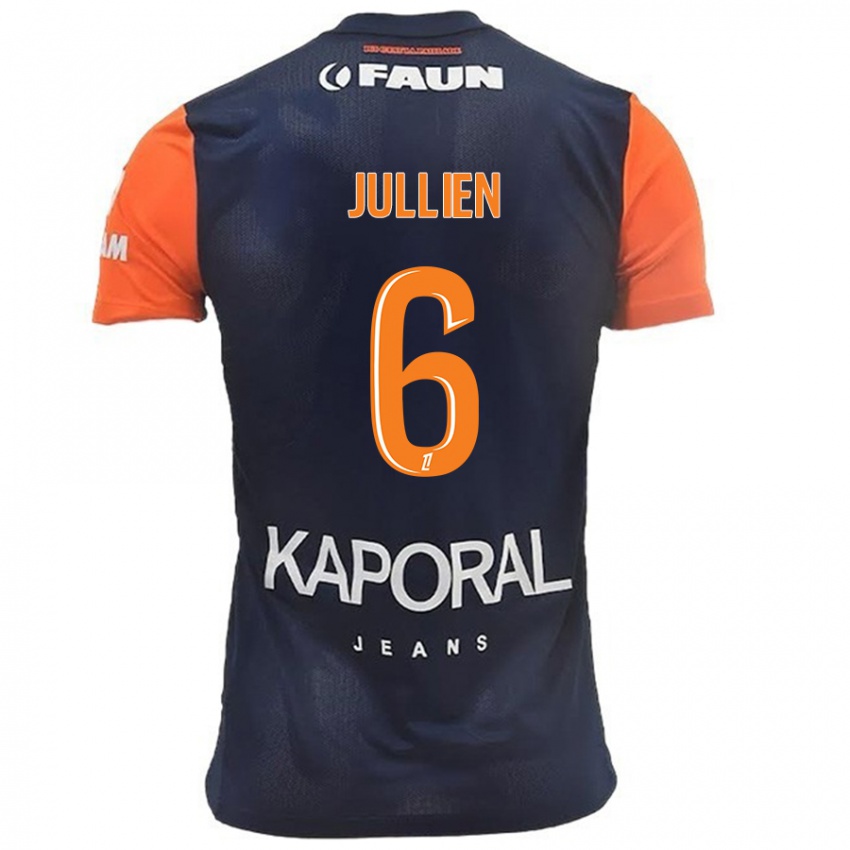 Hombre Camiseta Christopher Jullien #6 Azul Marino Naranja 1ª Equipación 2024/25 La Camisa Argentina