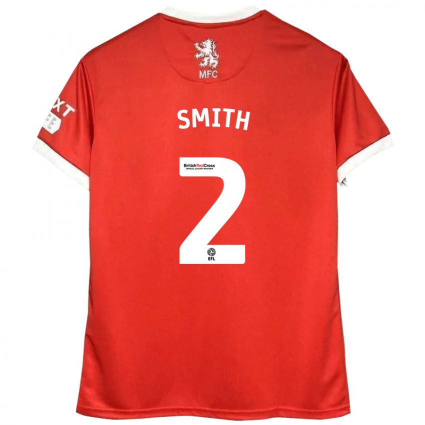 Hombre Camiseta Tommy Smith #2 Rojo Blanco 1ª Equipación 2024/25 La Camisa Argentina