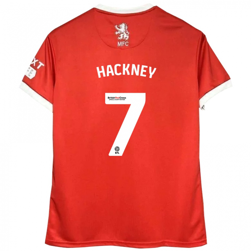 Hombre Camiseta Hayden Hackney #7 Rojo Blanco 1ª Equipación 2024/25 La Camisa Argentina