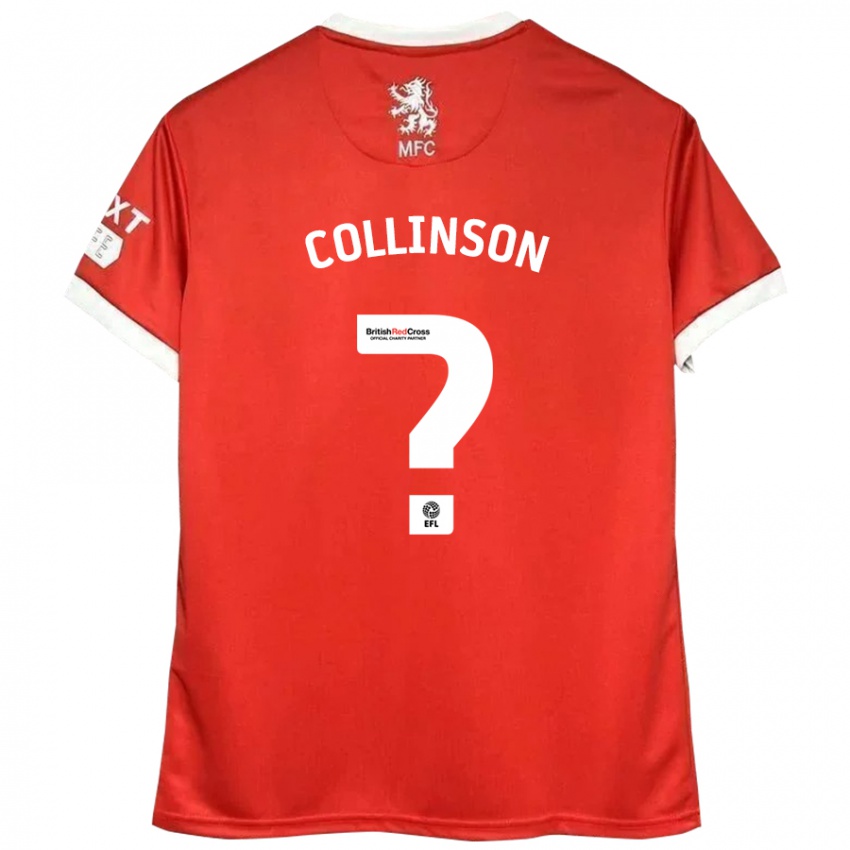 Hombre Camiseta Isaac Collinson #0 Rojo Blanco 1ª Equipación 2024/25 La Camisa Argentina