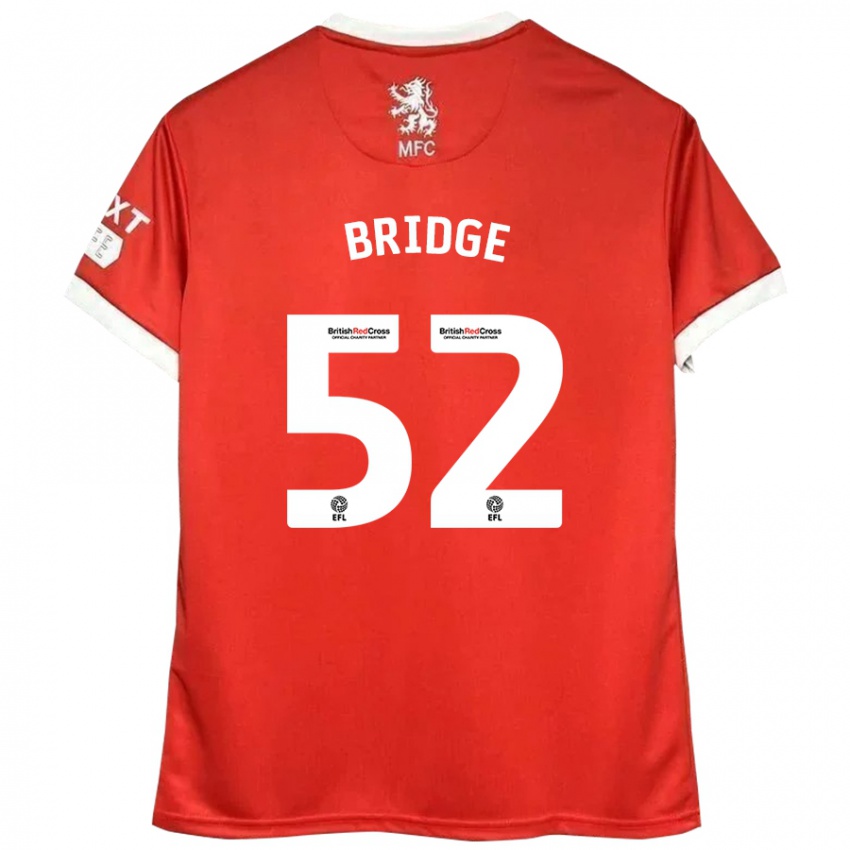 Hombre Camiseta Aj Bridge #52 Rojo Blanco 1ª Equipación 2024/25 La Camisa Argentina