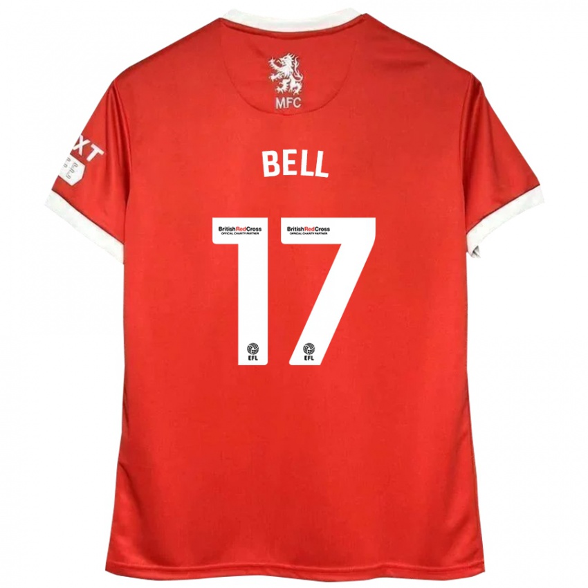 Hombre Camiseta Millie Bell #17 Rojo Blanco 1ª Equipación 2024/25 La Camisa Argentina