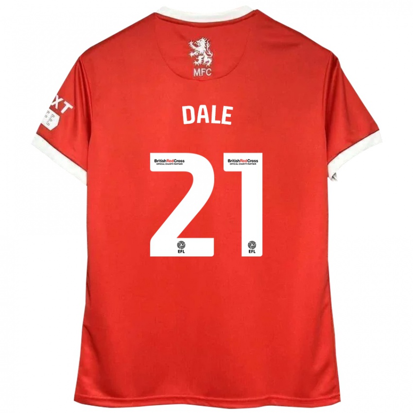 Hombre Camiseta Faye Dale #21 Rojo Blanco 1ª Equipación 2024/25 La Camisa Argentina