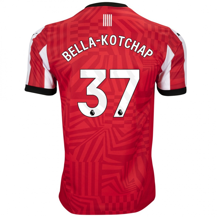 Hombre Camiseta Armel Bella-Kotchap #37 Rojo Blanco 1ª Equipación 2024/25 La Camisa Argentina