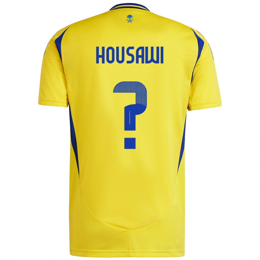 Hombre Camiseta Asser Housawi #0 Amarillo Azul 1ª Equipación 2024/25 La Camisa Argentina