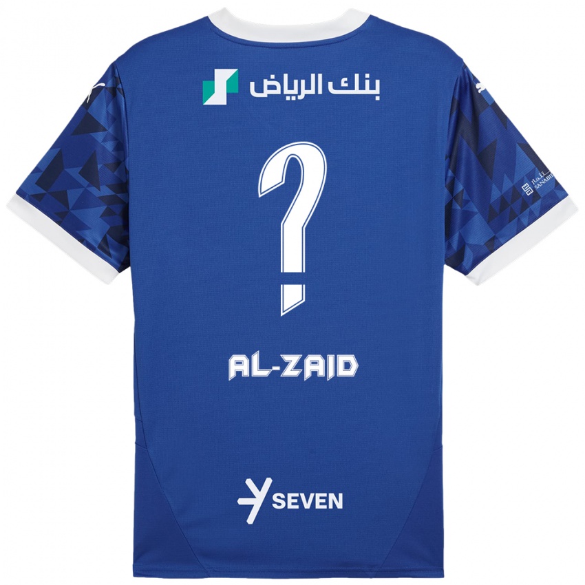 Hombre Camiseta Suhayb Al-Zaid #0 Azul Oscuro Blanco 1ª Equipación 2024/25 La Camisa Argentina