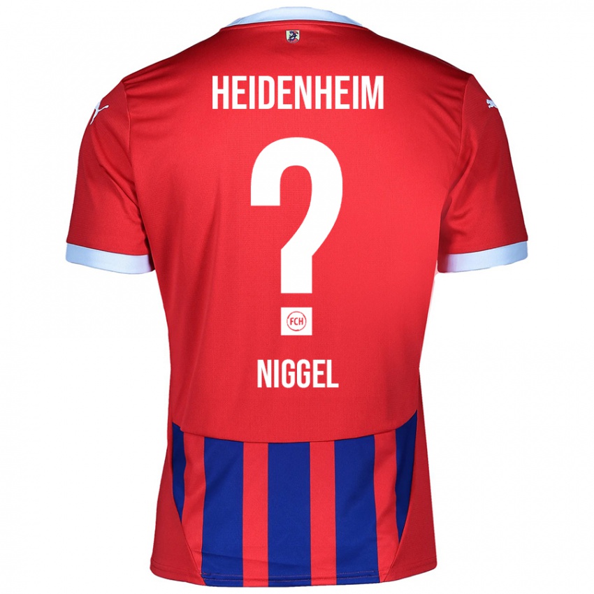 Hombre Camiseta Henrik Niggel #0 Rojo Azul 1ª Equipación 2024/25 La Camisa Argentina