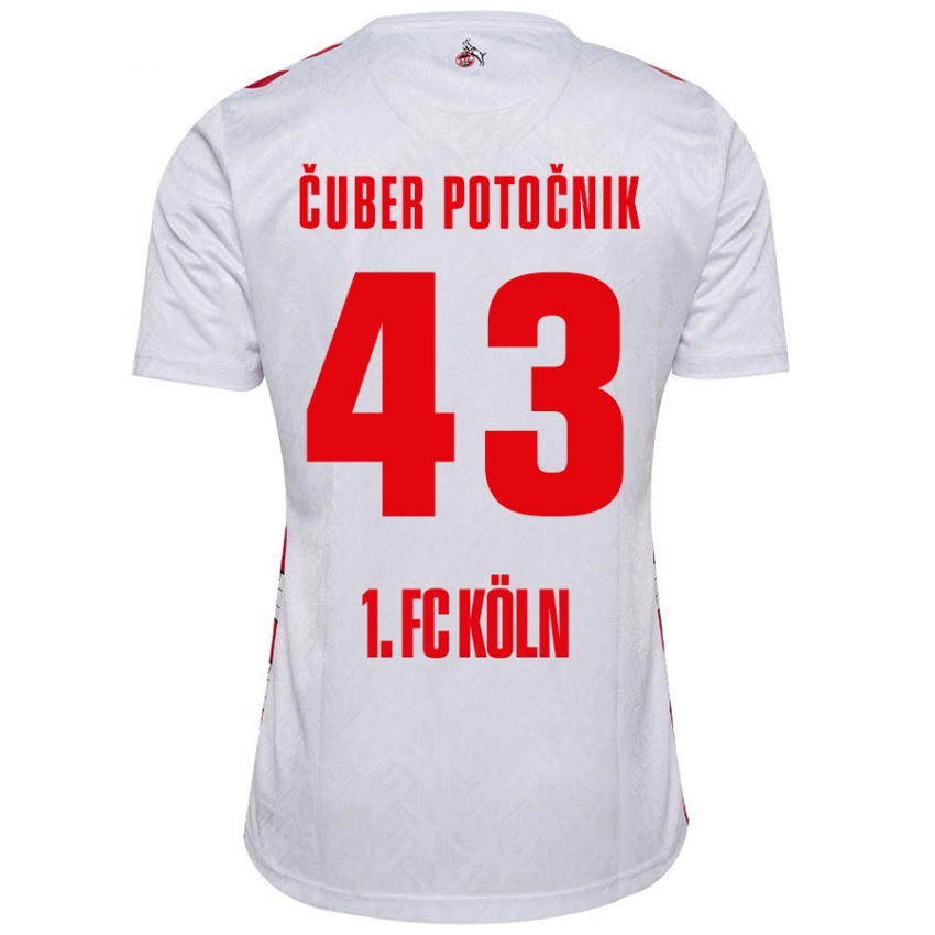 Hombre Camiseta Jaka Cuber Potocnik #43 Blanco Rojo 1ª Equipación 2024/25 La Camisa Argentina