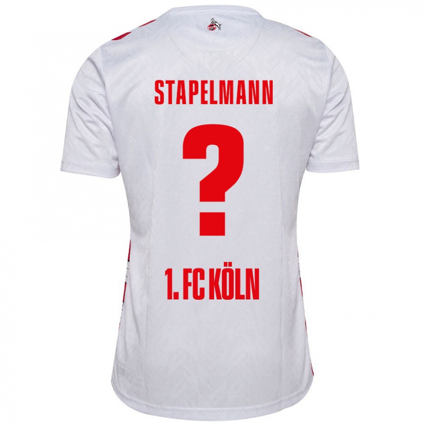 Hombre Camiseta Luis Stapelmann #0 Blanco Rojo 1ª Equipación 2024/25 La Camisa Argentina