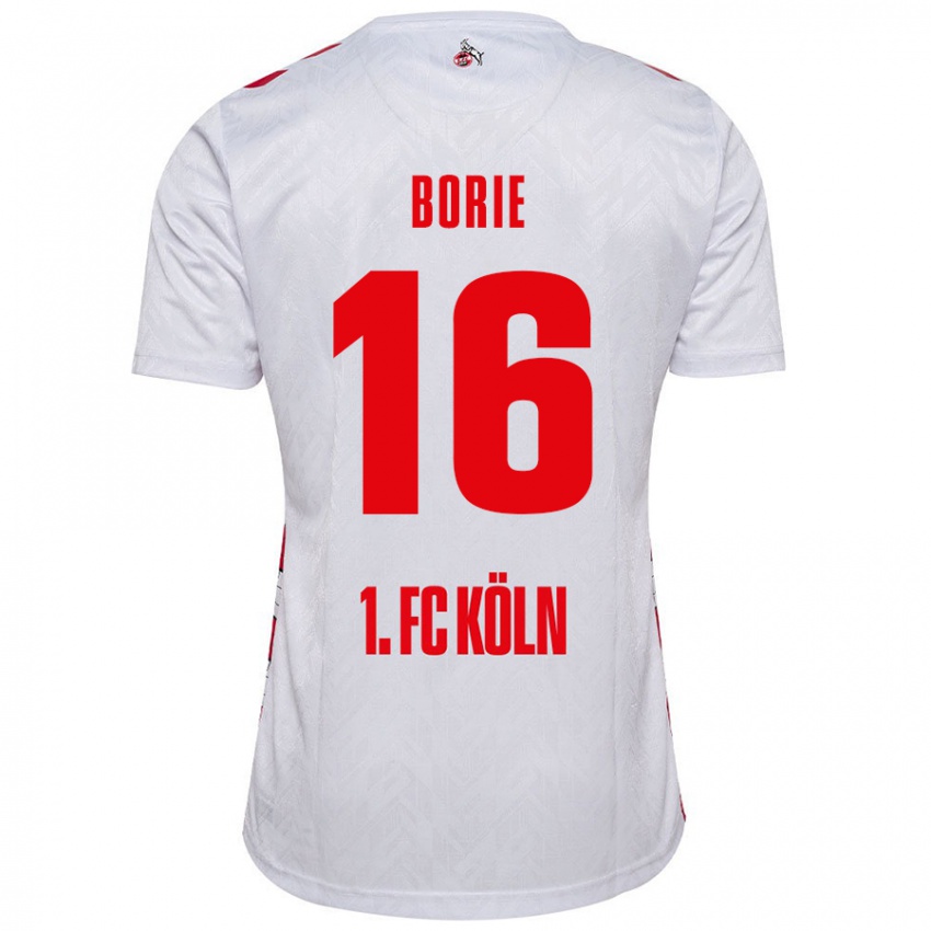 Hombre Camiseta Etienne Borie #16 Blanco Rojo 1ª Equipación 2024/25 La Camisa Argentina