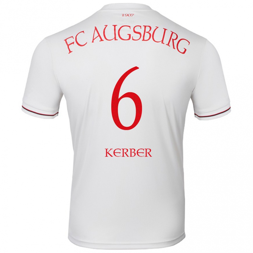 Hombre Camiseta Luca Kerber #6 Blanco 1ª Equipación 2024/25 La Camisa Argentina