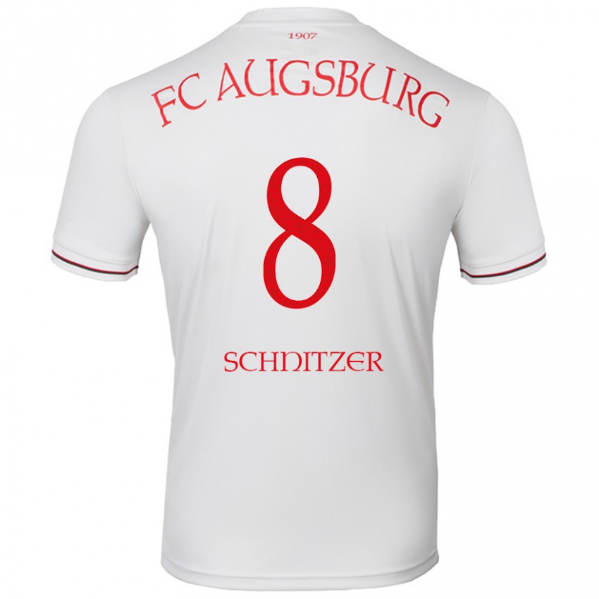 Hombre Camiseta Tim Schnitzer #8 Blanco 1ª Equipación 2024/25 La Camisa Argentina