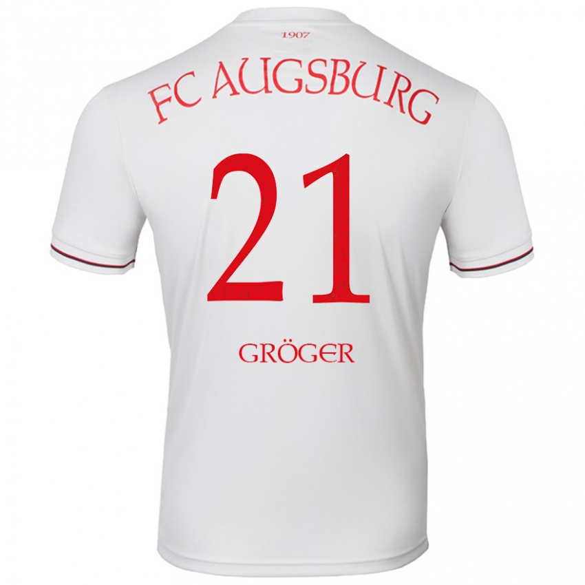 Hombre Camiseta Elias Gröger #21 Blanco 1ª Equipación 2024/25 La Camisa Argentina