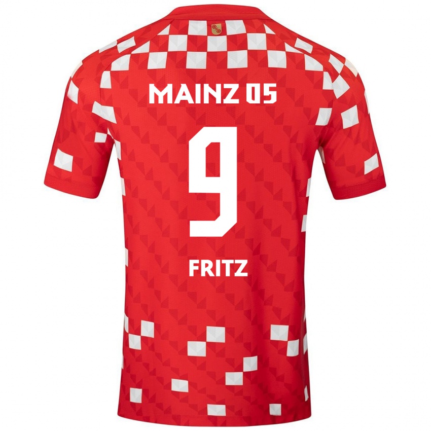 Hombre Camiseta April Fritz #9 Blanco Rojo 1ª Equipación 2024/25 La Camisa Argentina