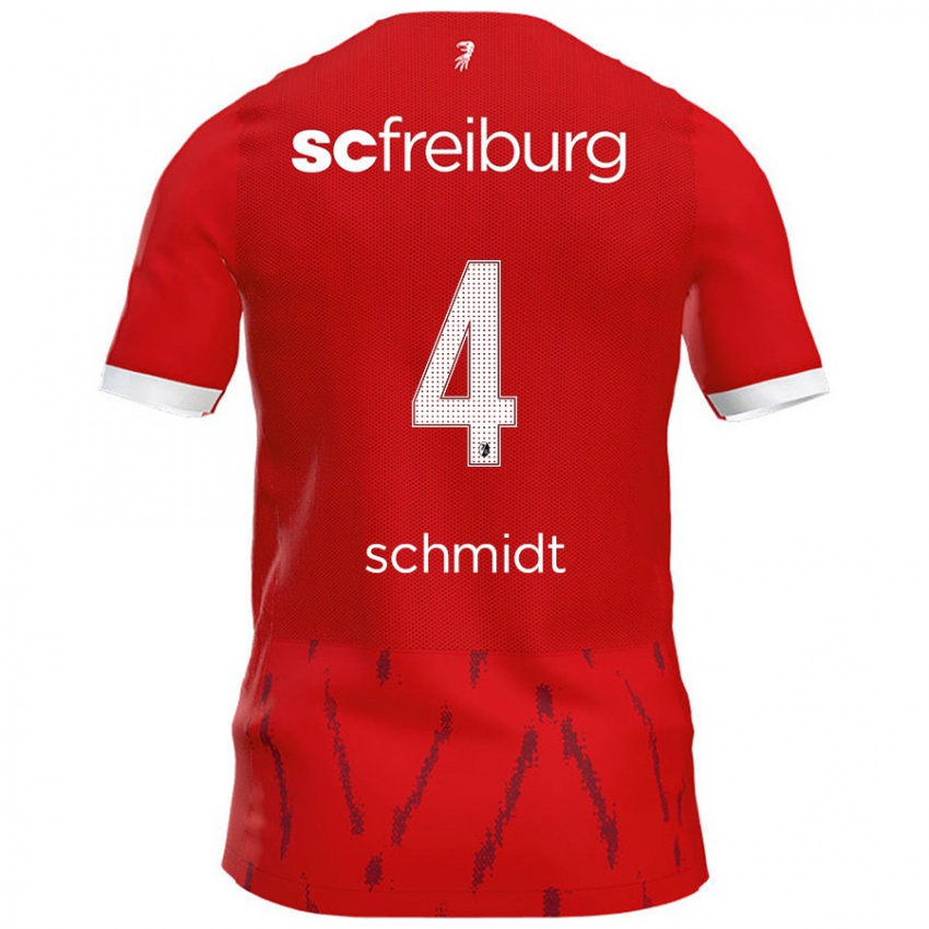 Hombre Camiseta Kenneth Schmidt #4 Rojo 1ª Equipación 2024/25 La Camisa Argentina