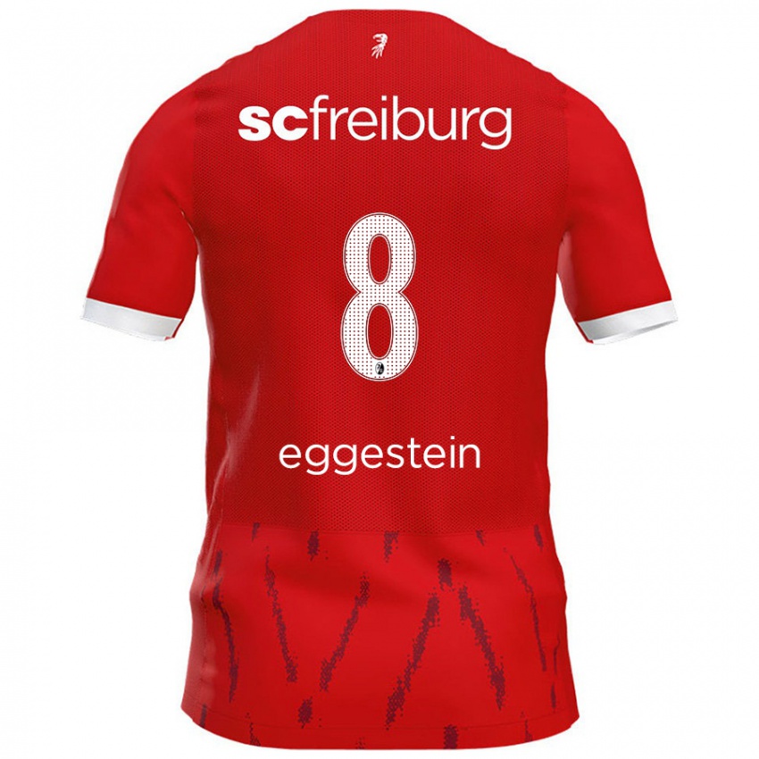 Hombre Camiseta Maximilian Eggestein #8 Rojo 1ª Equipación 2024/25 La Camisa Argentina