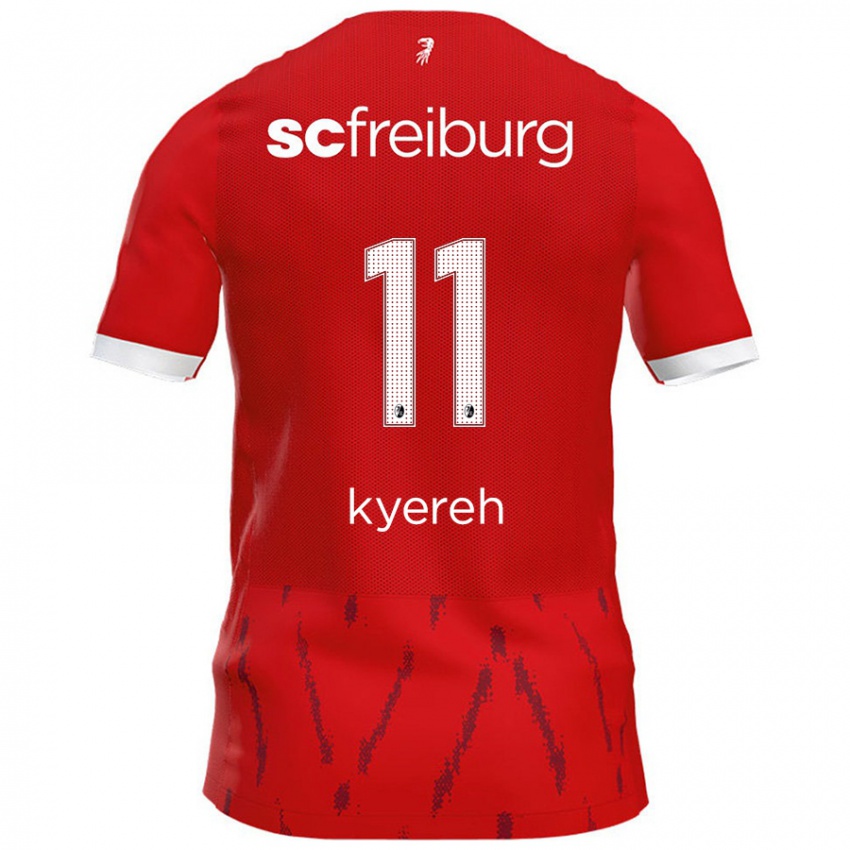 Hombre Camiseta Daniel-Kofi Kyereh #11 Rojo 1ª Equipación 2024/25 La Camisa Argentina