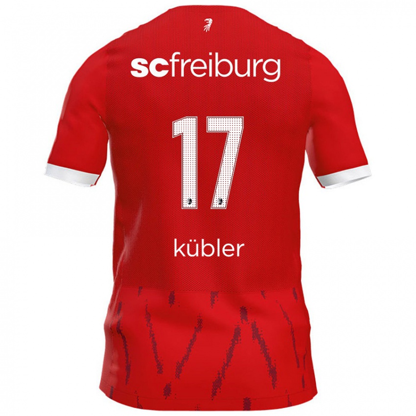 Hombre Camiseta Lukas Kübler #17 Rojo 1ª Equipación 2024/25 La Camisa Argentina