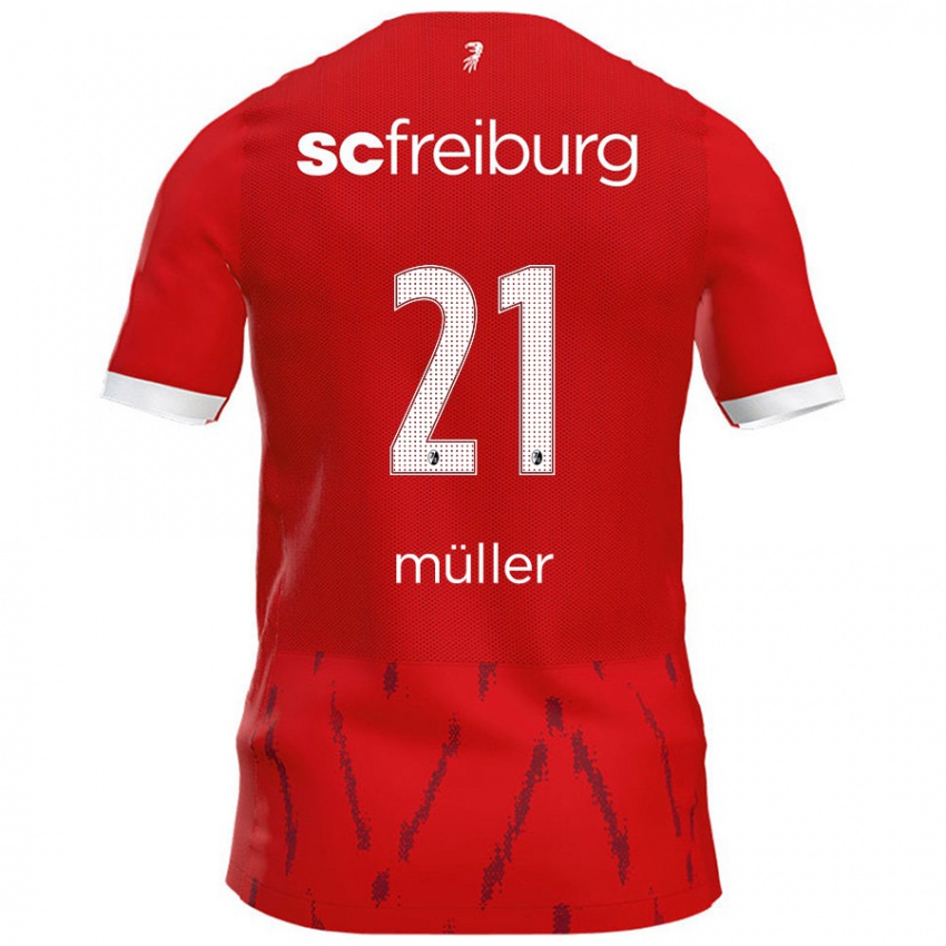 Hombre Camiseta Florian Müller #21 Rojo 1ª Equipación 2024/25 La Camisa Argentina