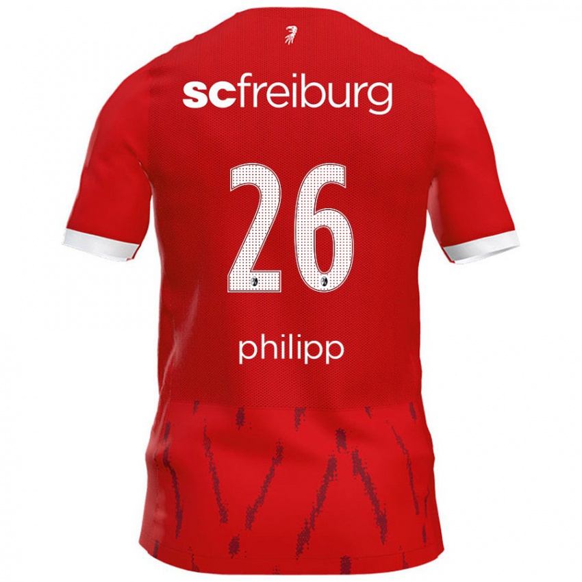 Hombre Camiseta Maximilian Philipp #26 Rojo 1ª Equipación 2024/25 La Camisa Argentina