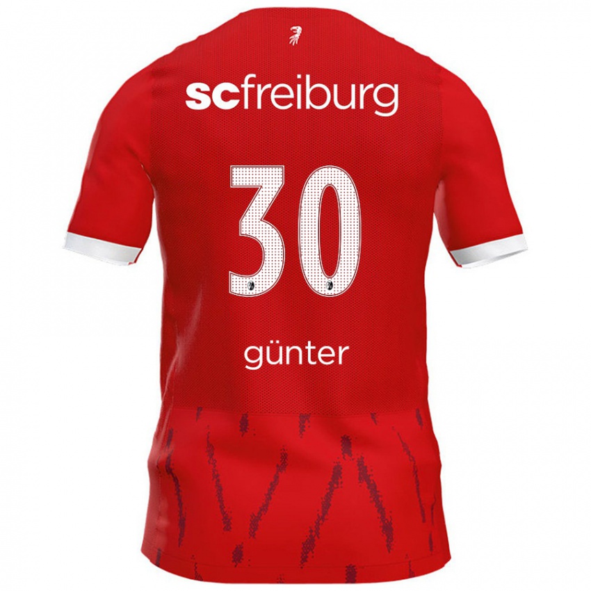 Hombre Camiseta Christian Günter #30 Rojo 1ª Equipación 2024/25 La Camisa Argentina