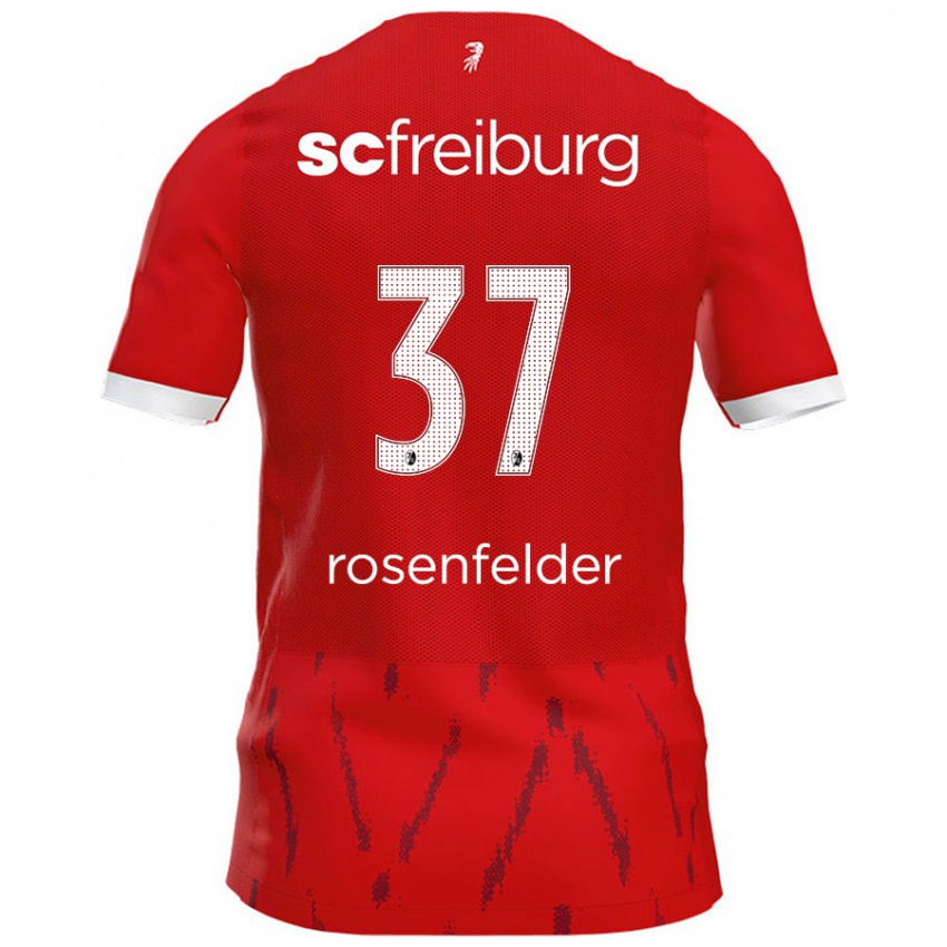 Hombre Camiseta Max Rosenfelder #37 Rojo 1ª Equipación 2024/25 La Camisa Argentina