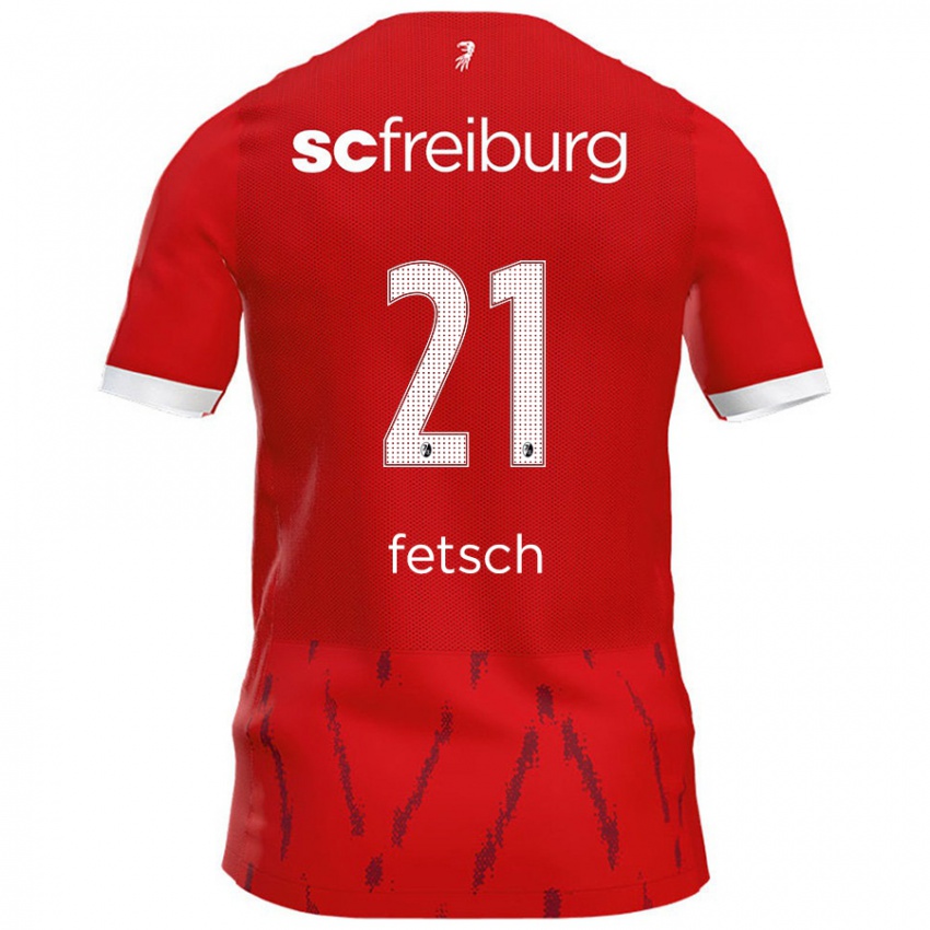 Hombre Camiseta Mathias Fetsch #21 Rojo 1ª Equipación 2024/25 La Camisa Argentina