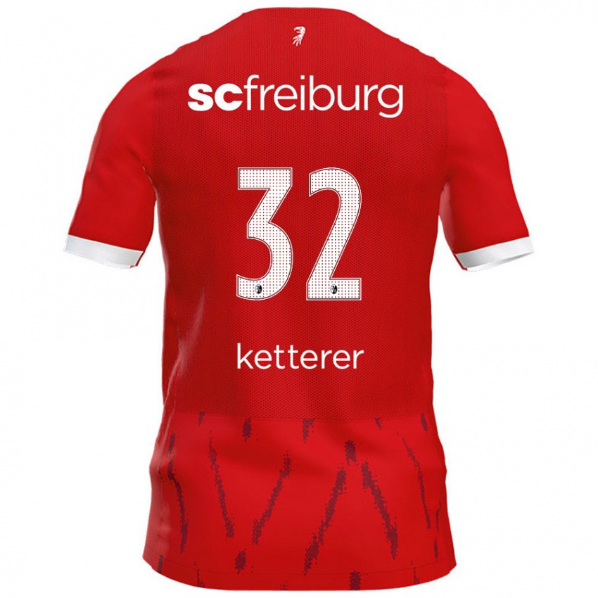 Hombre Camiseta Ashley Ketterer #32 Rojo 1ª Equipación 2024/25 La Camisa Argentina