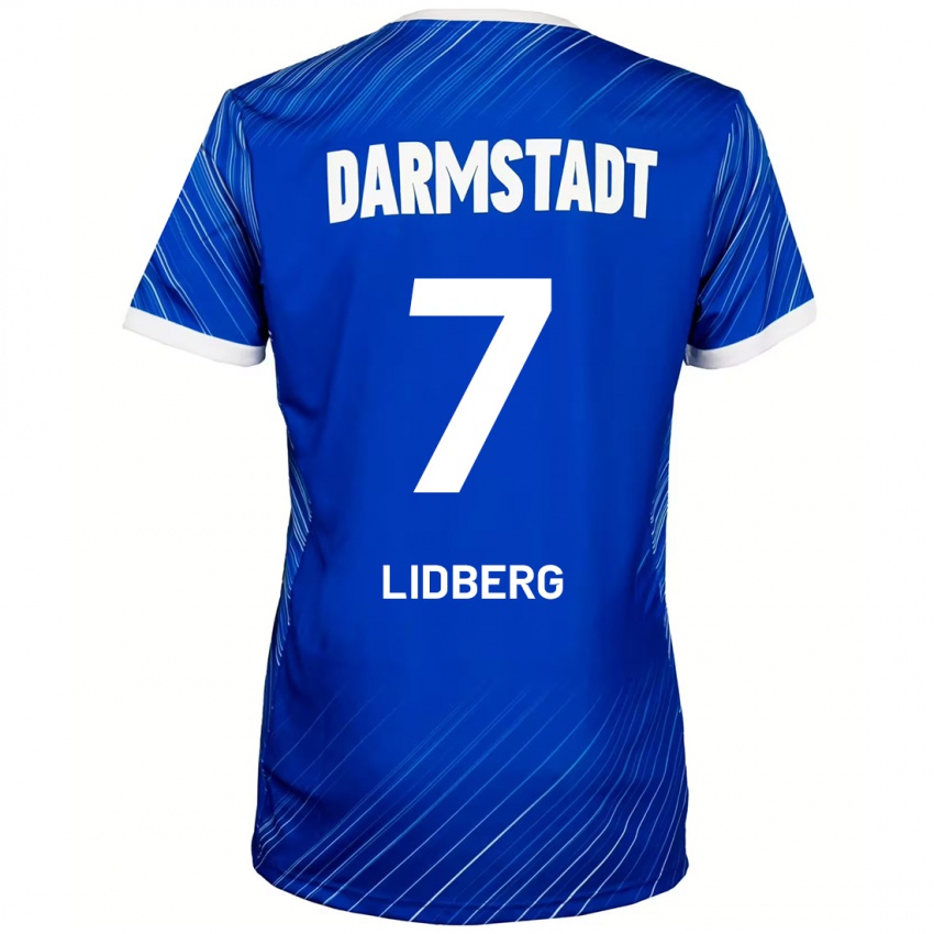 Hombre Camiseta Isac Lidberg #7 Azul Blanco 1ª Equipación 2024/25 La Camisa Argentina