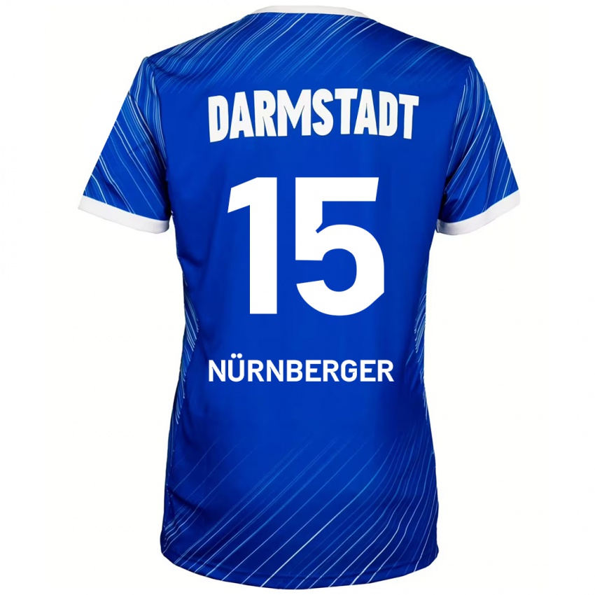 Hombre Camiseta Fabian Nürnberger #15 Azul Blanco 1ª Equipación 2024/25 La Camisa Argentina