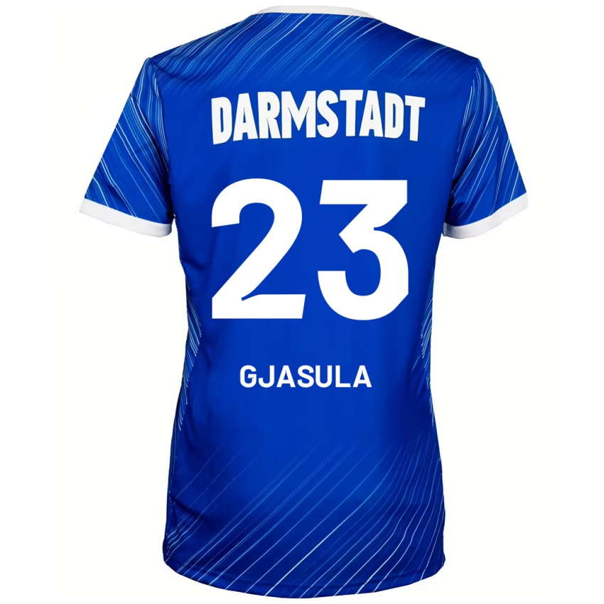 Hombre Camiseta Klaus Gjasula #23 Azul Blanco 1ª Equipación 2024/25 La Camisa Argentina