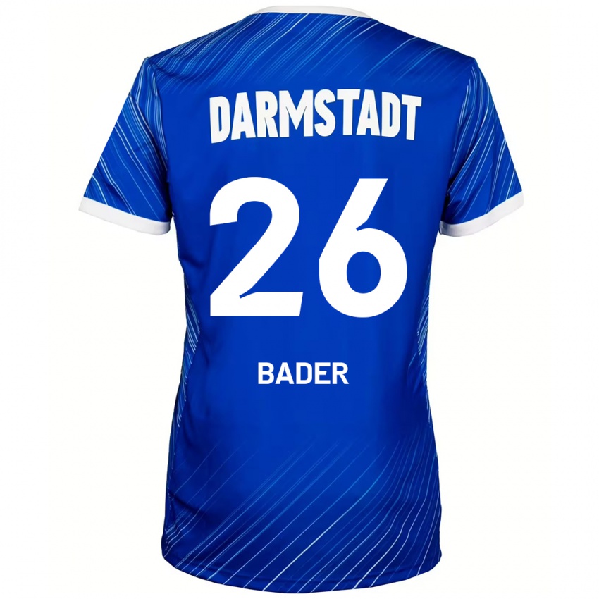 Hombre Camiseta Matthias Bader #26 Azul Blanco 1ª Equipación 2024/25 La Camisa Argentina