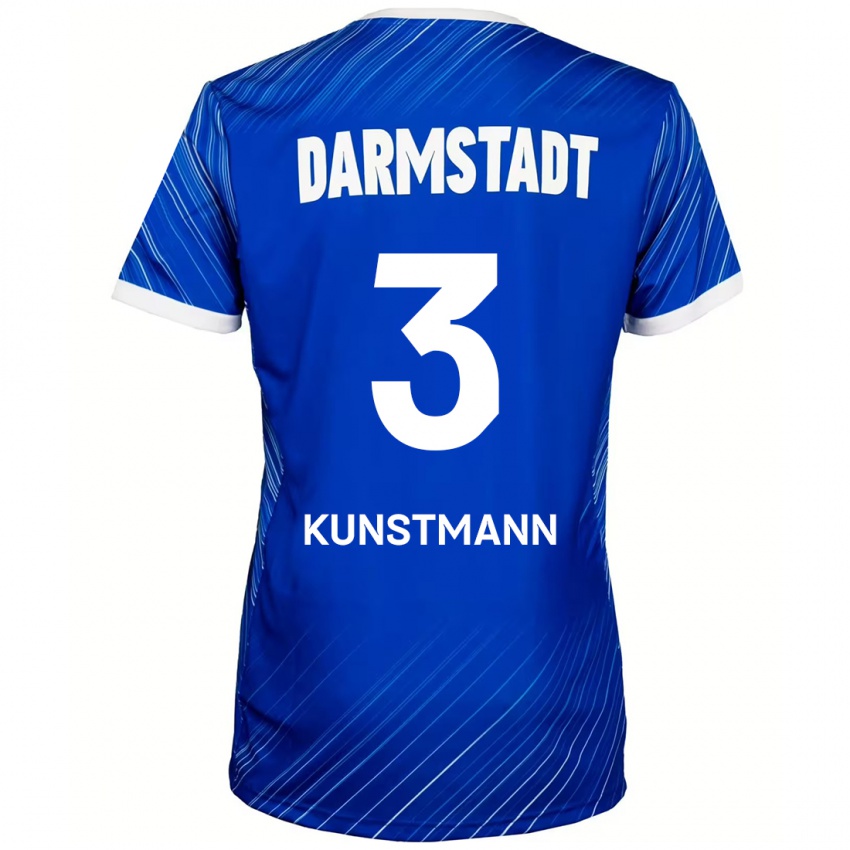 Hombre Camiseta Kelvin Kunstmann #3 Azul Blanco 1ª Equipación 2024/25 La Camisa Argentina