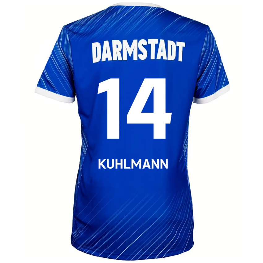 Hombre Camiseta Marcel Kuhlmann #14 Azul Blanco 1ª Equipación 2024/25 La Camisa Argentina