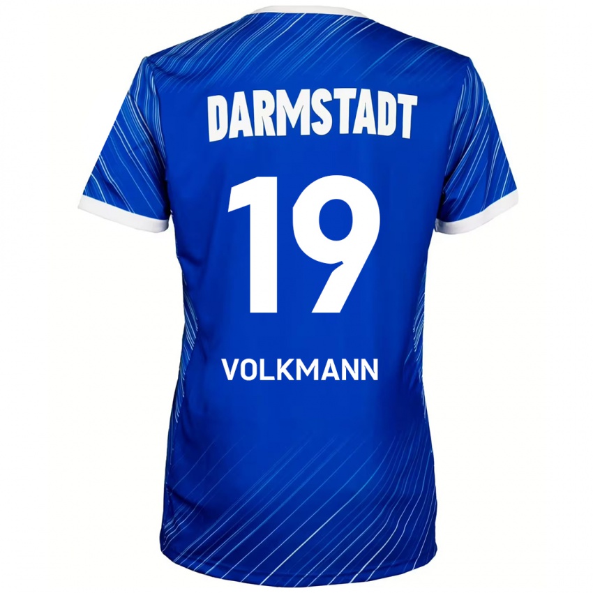 Hombre Camiseta Japhet Volkmann #19 Azul Blanco 1ª Equipación 2024/25 La Camisa Argentina