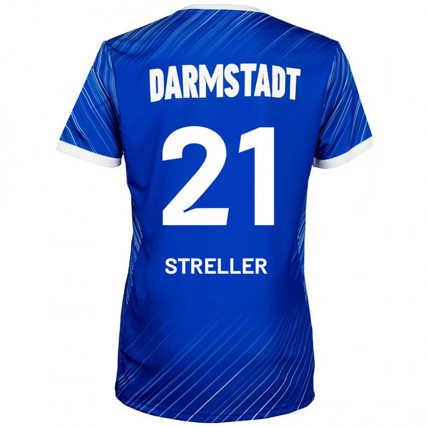 Hombre Camiseta Till Streller #21 Azul Blanco 1ª Equipación 2024/25 La Camisa Argentina