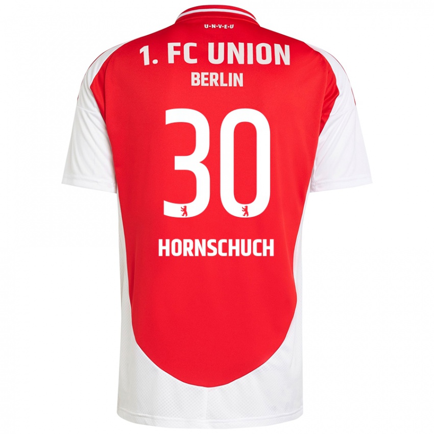 Hombre Camiseta Sarah Hornschuch #30 Rojo Blanco 1ª Equipación 2024/25 La Camisa Argentina