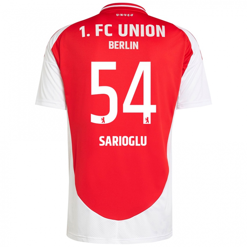 Hombre Camiseta Defne Sarıoğlu #54 Rojo Blanco 1ª Equipación 2024/25 La Camisa Argentina