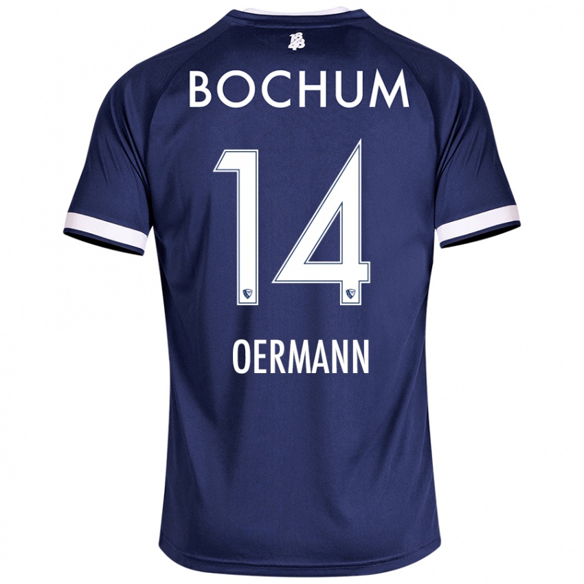 Hombre Camiseta Tim Oermann #14 Azul Oscuro 1ª Equipación 2024/25 La Camisa Argentina