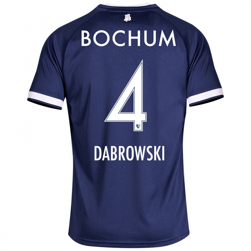 Hombre Camiseta Luc Dabrowski #4 Azul Oscuro 1ª Equipación 2024/25 La Camisa Argentina