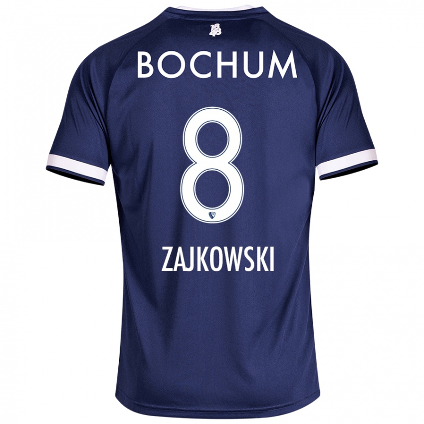 Hombre Camiseta Cedric Zajkowski #8 Azul Oscuro 1ª Equipación 2024/25 La Camisa Argentina