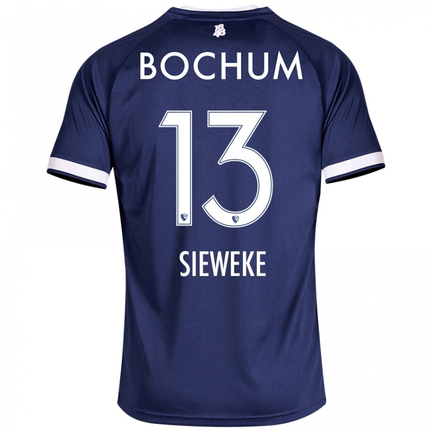 Hombre Camiseta Henri Sieweke #13 Azul Oscuro 1ª Equipación 2024/25 La Camisa Argentina