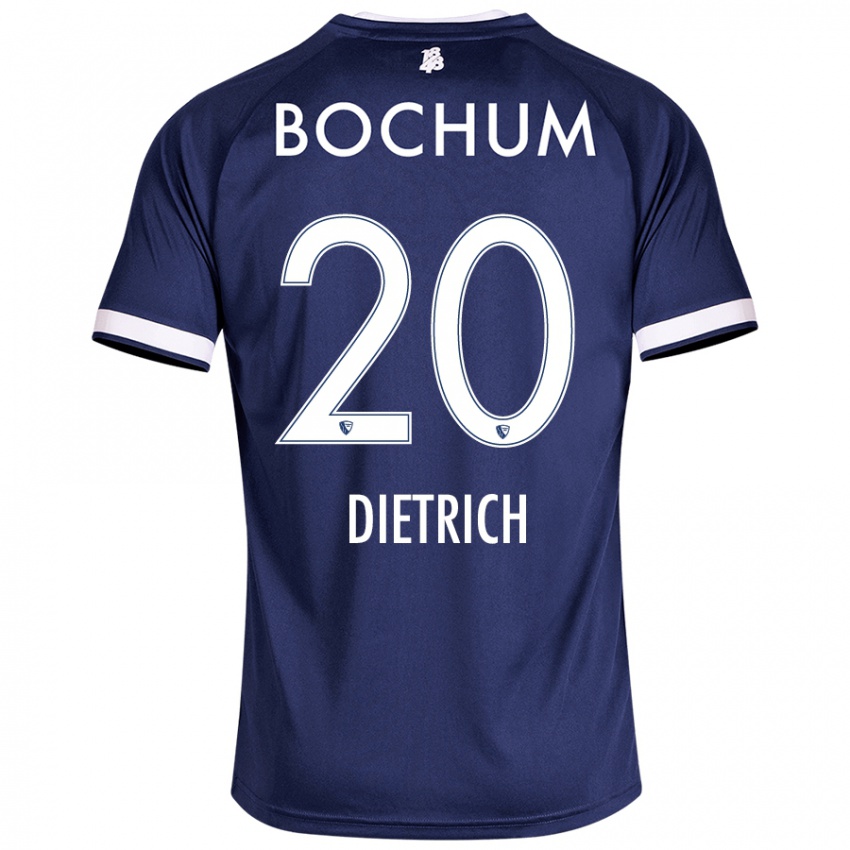 Hombre Camiseta Sam Dietrich #20 Azul Oscuro 1ª Equipación 2024/25 La Camisa Argentina