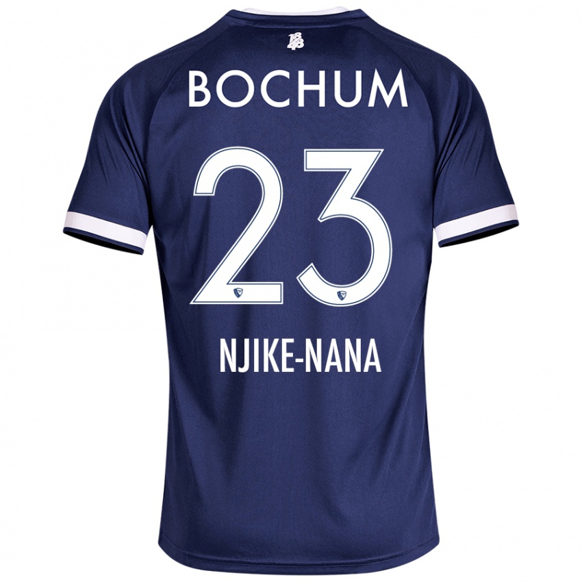 Hombre Camiseta Jean-Philippe Njike-Nana #23 Azul Oscuro 1ª Equipación 2024/25 La Camisa Argentina