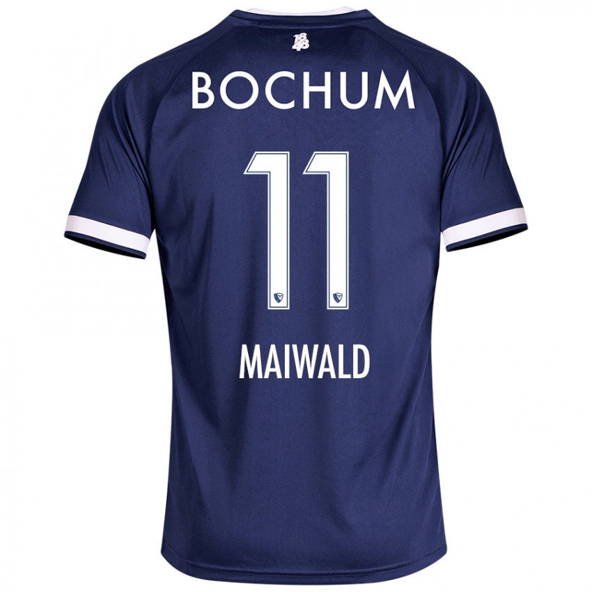 Hombre Camiseta Anna Maiwald #11 Azul Oscuro 1ª Equipación 2024/25 La Camisa Argentina