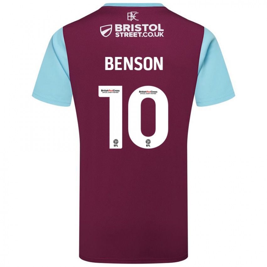 Hombre Camiseta Benson Manuel #10 Borgoña Azul Cielo 1ª Equipación 2024/25 La Camisa Argentina