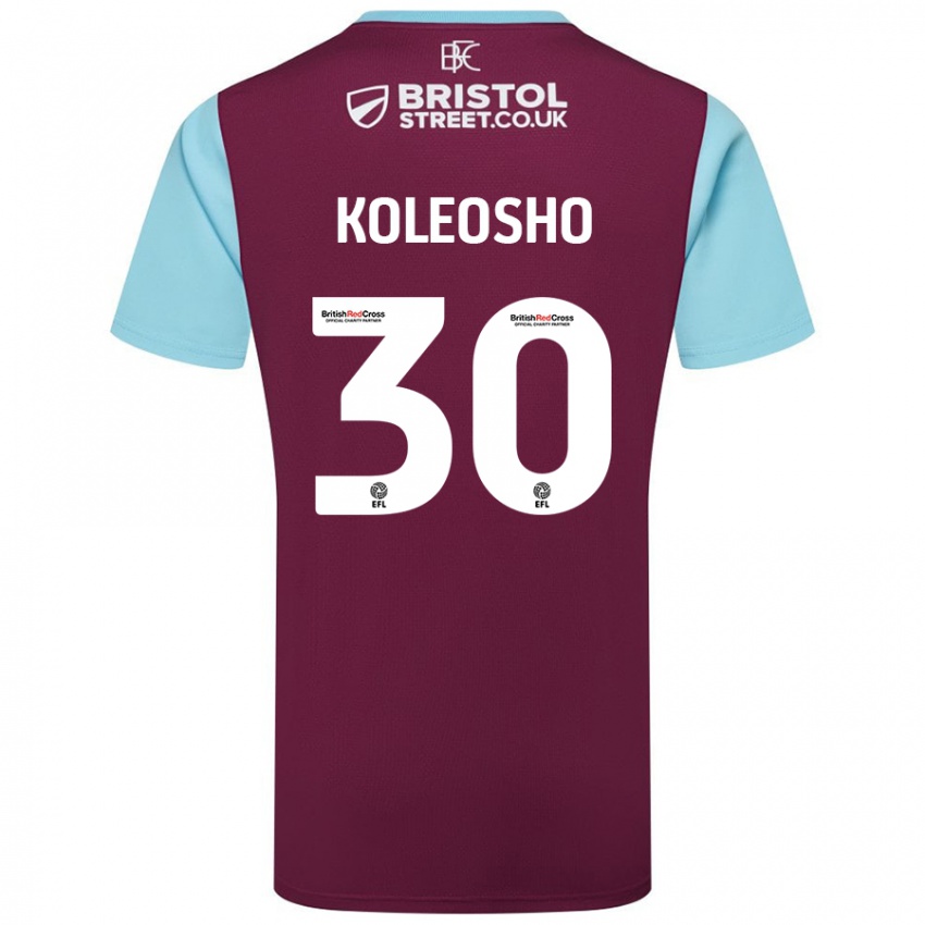 Hombre Camiseta Luca Koleosho #30 Borgoña Azul Cielo 1ª Equipación 2024/25 La Camisa Argentina