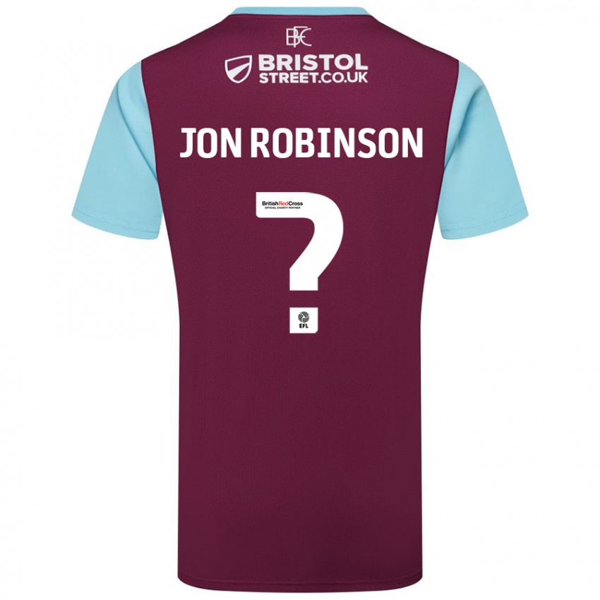 Hombre Camiseta Jon Ander Vilar Robinson #0 Borgoña Azul Cielo 1ª Equipación 2024/25 La Camisa Argentina