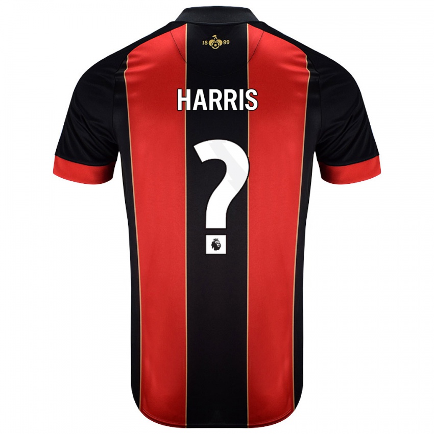 Hombre Camiseta Archie Harris #0 Rojo Negro 1ª Equipación 2024/25 La Camisa Argentina