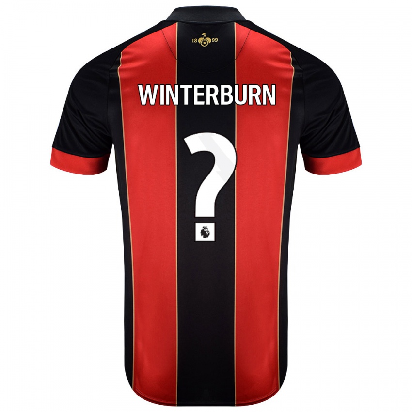 Hombre Camiseta Ben Winterburn #0 Rojo Negro 1ª Equipación 2024/25 La Camisa Argentina